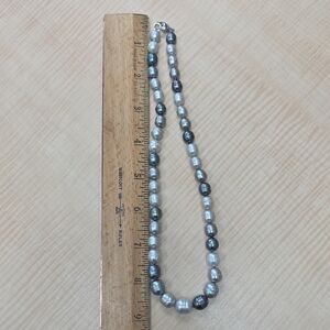 Honora Silver and Gray Pearl Necklace. Never Worn